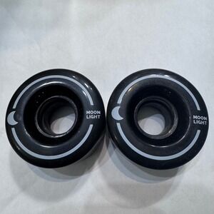 Moonlight Roller Skate Wheels Black Crescent Moon 2-Set Replacement Part Skating